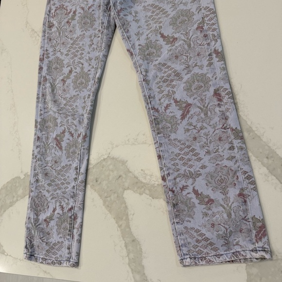 Pilcro And The Letterpress Anthropologie Slim Boyfriend Floral Jeans Women’s 29 - Picture 2 of 8